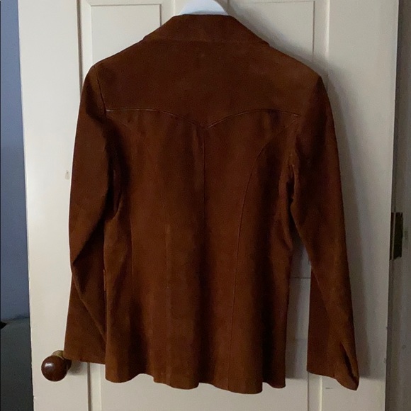 Vintage rust brown suede jacket size 12 - Picture 4 of 6